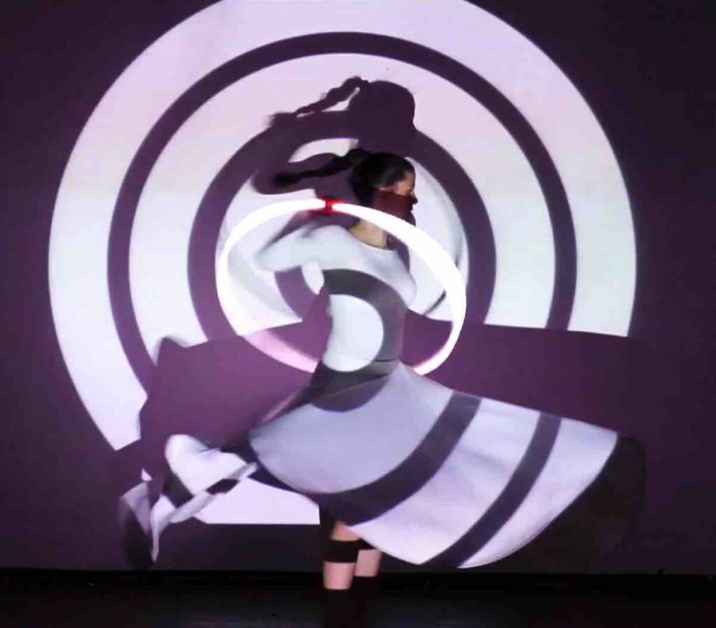 5 video projektion mit live performance