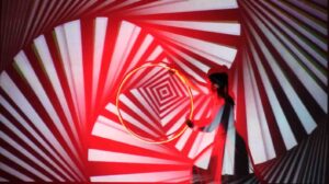 7 led hula hoop act mit video projektion