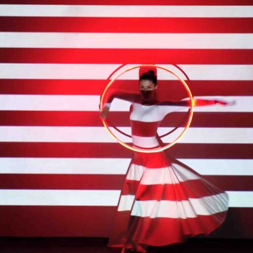 4 hula hoop tanz show mit digital kunst