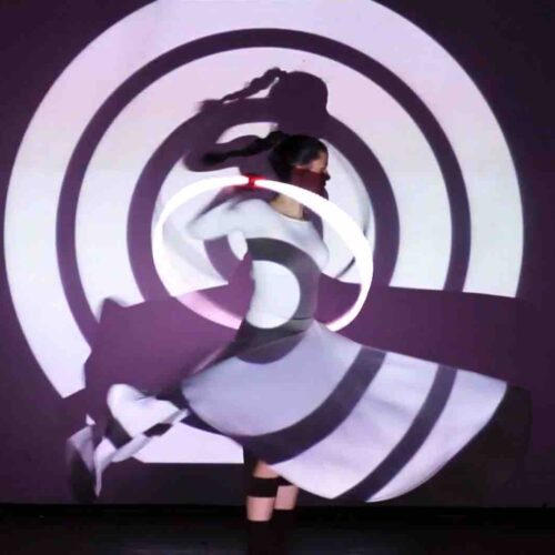 5 video projektion mit live performance
